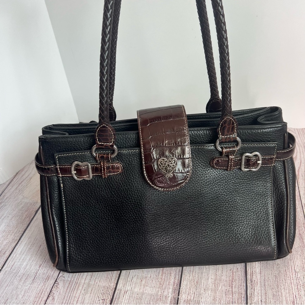 Brighton Laverne Pebbled Black Purse